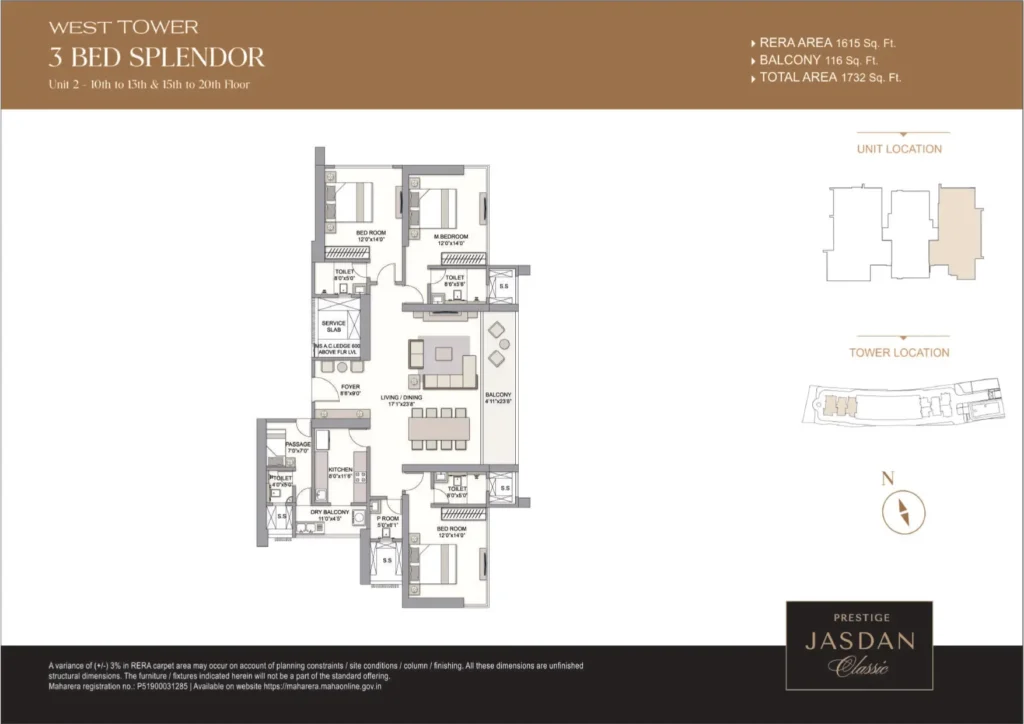 Prestige Jasdan Mahalaxmi Unit Plan 3